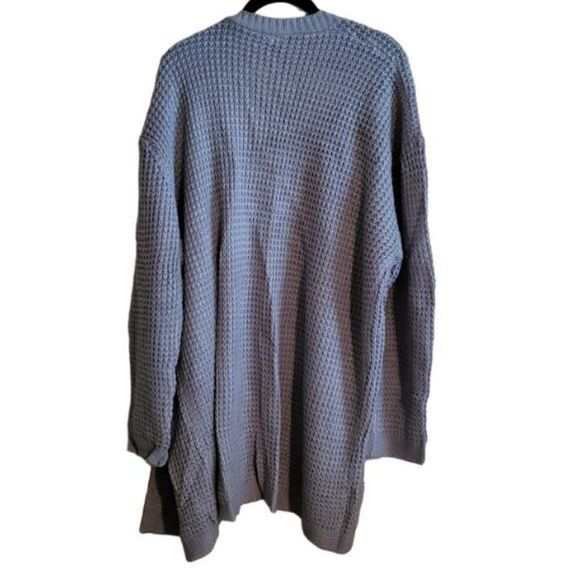 Women's Oversized Cardigan Open Front Grey Sweater Size XL - Picture 2 of 2